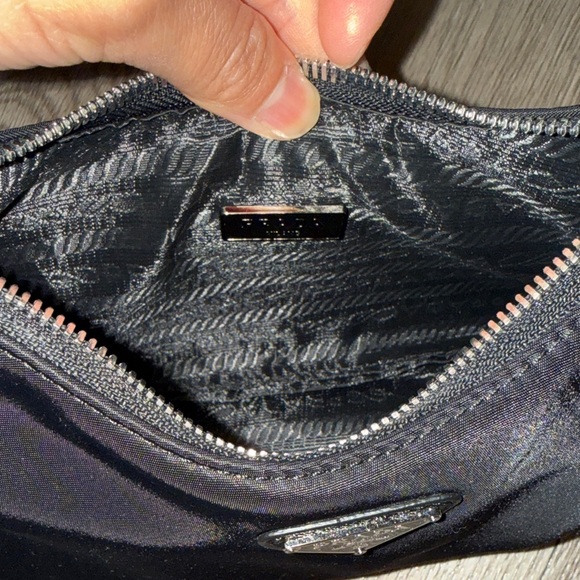 Prada Black Nylon Shoulder Bag with Chain Strap - Picture 5 of 7